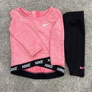 Girls Nike 6m pink dri-fit outfit